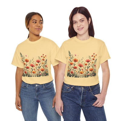 Wildflowers, Graphic T-Shirts for Women, Floral Shirt, Womens Short Sleeve, Ladies Graphic Tees #5102TTS
