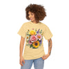 Wildflowers and Pink & Yellow Roses, Graphic T-Shirts for Women, Floral Shirt, Womens Short Sleeve, Ladies Graphic Tees #5145TTS