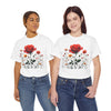 Wildflowers and a Red Rose, Graphic T-Shirts for Women, Floral Shirt, Womens Short Sleeve, Ladies Graphic Tees #5007TTS