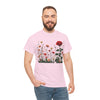 Wildflowers and a Red Rose, Graphic T-Shirts for Women, Floral Shirt, Womens Short Sleeve, Ladies Graphic Tees #5008TTS