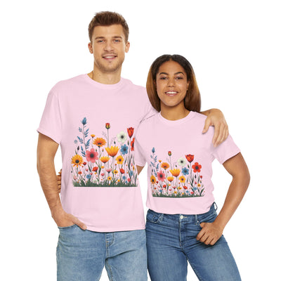 Wildflowers, Graphic T-Shirts for Women, Floral Shirt, Womens Short Sleeve, Ladies Graphic Tees #5115TTS