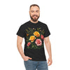 Wildflowers and Pink & Yellow Roses, Graphic T-Shirts for Women, Floral Shirt, Womens Short Sleeve, Ladies Graphic Tees #5149TTS