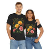 Wildflowers and Pink & Yellow Roses, Graphic T-Shirts for Women, Floral Shirt, Womens Short Sleeve, Ladies Graphic Tees #5149TTS
