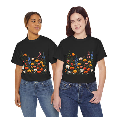 Wildflowers, Graphic T-Shirts for Women, Floral Shirt, Womens Short Sleeve, Ladies Graphic Tees #5110TTS