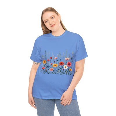 Wildflowers, Graphic T-Shirts for Women, Floral Shirt, Womens Short Sleeve, Ladies Graphic Tees #5113TTS