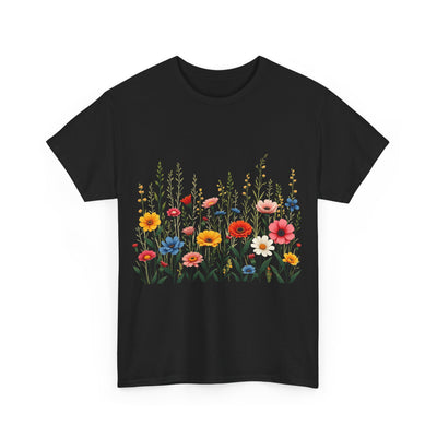 Wildflowers, Graphic T-Shirts for Women, Floral Shirt, Womens Short Sleeve, Ladies Graphic Tees #5113TTS