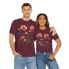 Wildflowers and Pink Roses, Graphic T-Shirts for Women, Floral Shirt, Womens Short Sleeve, Ladies Graphic Tees #5015TTS