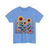 Sunflowers & Wildflowers, Graphic T-Shirts for Women, Floral Shirt, Womens Short Sleeve, Ladies Graphic Tees #5154TTS