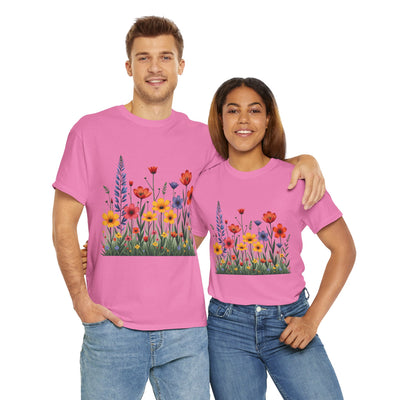 Wildflowers, Graphic T-Shirts for Women, Floral Shirt, Womens Short Sleeve, Ladies Graphic Tees #5117TTS