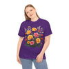 Wildflowers and Pink & Yellow Roses, Graphic T-Shirts for Women, Floral Shirt, Womens Short Sleeve, Ladies Graphic Tees #5142TTS