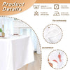 Fixwal White Table Cloth Rectangle, 6pcs 90x132 Tablecloth for 8 Ft Rectangle Tables, Waterproof and Wrinkle Resistant, Washable, Wedding Party Dining Banquet Decoration