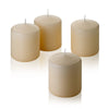 French Vanilla Pillar Scented Candles 3" Tall X 3" Wide Set of 4