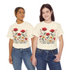 Wildflowers and Red Roses, Graphic T-Shirts for Women, Floral Shirt, Womens Short Sleeve, Ladies Graphic Tees #5034TTS