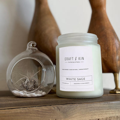 White Sage Candles | Sage Candles for Cleansing House | Summer Candle, Wood Wicked Candles | 8 oz 45 Hour Burn, Scented Candles for Home Scented Candle Sage, Soy Candles, Masculine Candle