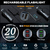 Rechargeable Flashlights1500000 High Lumens, Super Bright LED Flashlight,Tactical Powerful Waterproof Handheld Flashlights-Zoomable 6 Modes-24 H Runtime-Output for Emergencies Camping