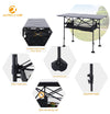 ALPHA CAMP Camping Table Outdoor Portable Table with Storage Adjustable Aluminum Table for Grill Travel Table Outdoor Picnic,Beach,BBQ,Backyards