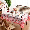 Horaldaily Valentine's Day Tablecloth 60×84 Inch, Red Love Hearts Washable Table Cover for Party Picnic Dinner Decor