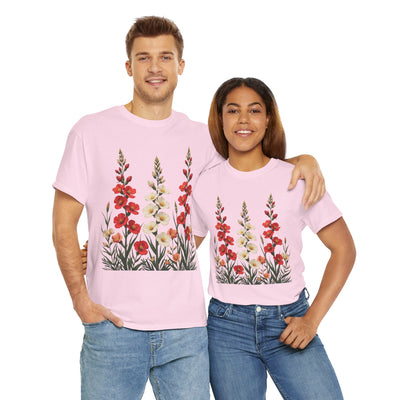 Wildflowers, Graphic T-Shirts for Women, Floral Shirt, Womens Short Sleeve, Ladies Graphic Tees #5123TTS