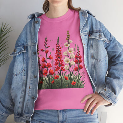 Wildflowers, Graphic T-Shirts for Women, Floral Shirt, Womens Short Sleeve, Ladies Graphic Tees #5122TTS