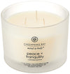 Chesapeake Bay Candle PT40234 Scented Candle, Peace + Tranquility (Cashmere Jasmine), Coffee Table ,11 oz , White, Home Décor