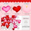 MTLEE 2116 Pieces Valentine's Day Vase Fillers Red Love Pearl Vase Fillers Floating Candles Centerpiece with 10 Floating Candles for Vase Table Dating Festival Home Valentine's Day (Novelty Style)