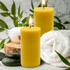 100% Pure Beeswax Candle - Large Pillar Candle - 80 Hour Burn Time - 3x6 Inch - Alternative Imagination