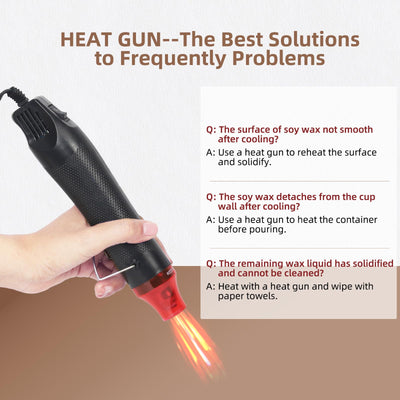 handysienda Candle Making Kit with Hot Plate for Adults, Soy Candle Make Set with Wax Melter for Beginners, Heat Gun, 900ml Pouring Pot Pitcher, Thermometer, Candle Making Supplies Accessories