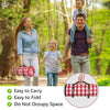 77" X 58" Extra Large Picnic Blanket & Waterproof Camping Mat, Soft Lightweight, Red & White Plaid