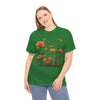 Wildflowers and Orange Roses, Graphic T-Shirts for Women, Floral Shirt, Womens Short Sleeve, Ladies Graphic Tees #5046TTS