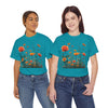 Wildflowers and Orange Roses, Graphic T-Shirts for Women, Floral Shirt, Womens Short Sleeve, Ladies Graphic Tees #5046TTS