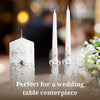 Unity Candles for Wedding Ceremony Set - 3 Pcs 6" Pillar & 2 10" Tapers Candles - Unity Decorative Wedding Candle White Ceremonial Candles - Velas Decorativas para Boda - Wedding Table Centerpiece