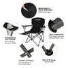 FUNDANGO 9C2215 USVC Camping Chair, Oversized, Black-2