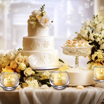 Ziliny 48 Pcs Clear Glass Votive Candle Holders Bulk Tealight Candle Holders for Floating Candle&Tea Lights Wedding Table Centerpiece Decor Candle Holders Vase for Wedding Bridal Party Baby Shower