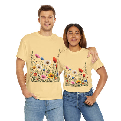 Wildflowers, Graphic T-Shirts for Women, Floral Shirt, Womens Short Sleeve, Ladies Graphic Tees #5109TTS