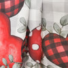 Horaldaily Valentine's Day Tablecloth 60×104 Inch, Buffalo Plaid Red Love Hearts Washable Table Cover for Party Picnic Dinner Decor