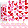 MTLEE 2116 Pieces Valentine's Day Vase Fillers Red Love Pearl Vase Fillers Floating Candles Centerpiece with 10 Floating Candles for Vase Table Dating Festival Home Valentine's Day (Novelty Style)