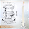 24 Pcs Candlestick Holders Glass Candle Holders 2.2 High Clear Taper Candlestick Holders Wedding Glass Candle Stick Holder for Wedding Decor Wedding Centerpieces Party Supplies