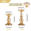 2 Pcs Gold Pillar Candle Holders, Gold Candlestick Most Ideal for 3" Pillar Candles, Gifts for Wedding, Party, Home, Spa, Reiki, Votive Candle (S + L)