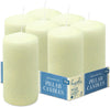 HYOOLA Ivory Pillar Candles 3x6 Inch - Unscented Pillar Candles - 6-Pack - European Made