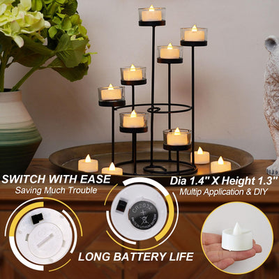 BEICHI 100-Pack Flameless LED Tea Light Candles Bulk, Warm White Battery Operated Votive Tealight Little Candles, Small Electric Fake Tea Candles for Holiday, Wedding, Parties