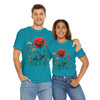 Wildflowers and a Red Rose, Graphic T-Shirts for Women, Floral Shirt, Womens Short Sleeve, Ladies Graphic Tees #5007TTS