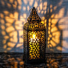 Richland Moroccan Temple Metal Lantern Black 15" Set of 10