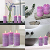 CRYSTAL CLUB Lavender Scented Pillar Candles, Set of 3 Tall 3x6 Inch Candles Rustic Purple, Clean Burning and Dripless Candle Lights, for Home Decor, Wedding, Party Decorations Lilac Candle