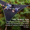 Tentsile Trillium Giant Hammock, The Original Tree Tent Company, 3 to 6 Adult Capacity, Anti-Roll, Central Hatch, Ratches and Straps Included, Designed in The UK (6 Person, Black Mesh)