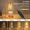 Imenlox Dimmable Candle Warmer Lamp with Timer, Electric Melting Lamps for Jar Candles, Wax Melt Warmers with 2 * 50W Bulbs for Home Bedroom Decor (Wooden Base)