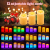 ALED LIGHT Rechargeable Candles Flickering with Remote,Flameless Candles Built-in Rechargeable Battery,RGB&Warm White Real Wax LED Candles for Home Decoration,Christmas,Party