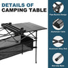 WUROMISE Sanny Outdoor Folding Portable Picnic Camping Table, Aluminum Roll-up Table with Easy Carrying Bag for Indoor,Outdoor,Camping, Beach,Backyard, BBQ, Party, Patio, Picnic