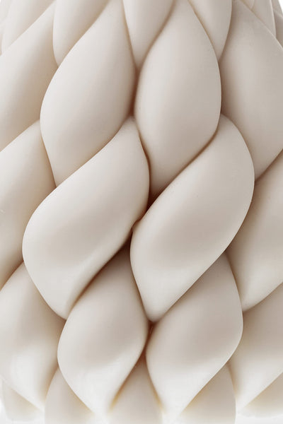 LAWA Knot Ball Candle - Large Beautiful Handmade Pillar Scented Soy Wax Candle Elegant Bubble Aesthetic Candle Housewarming Gift Home Room Shelf Decor Idea White