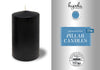 Hyoola Black Pillar Candles 3x6 Inch - 6 Pack Unscented Pillar Candles - European Made