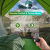 DUKUSEEK Tent Ceiling Fans for Camping, Portable Tent Fans with Light and Remote Control, Power Bank, USB Battery Operated Camping Fan with Hanging Hook for Outdoor Canopy Tent, RV